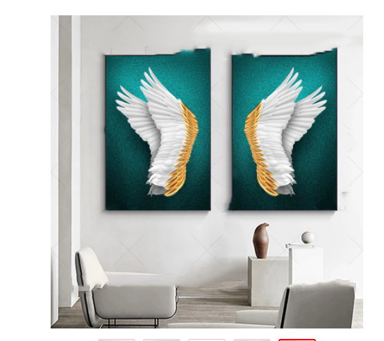 Gold Butterfly Wall Poster Modern Canvas Painting Art Corridor Living Room Bedroom Decor