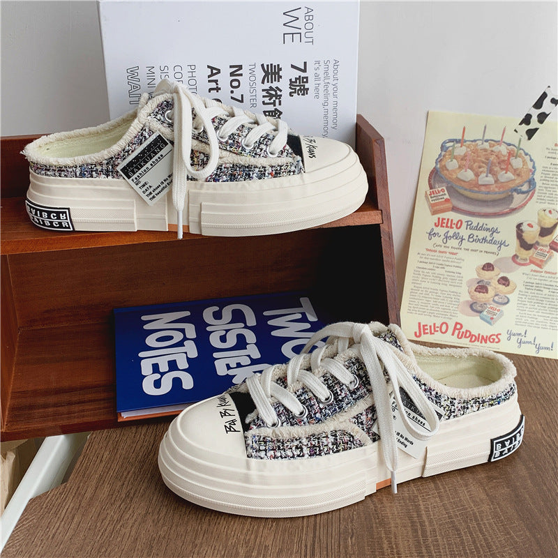 Summer Half-support Canvas Shoes Female