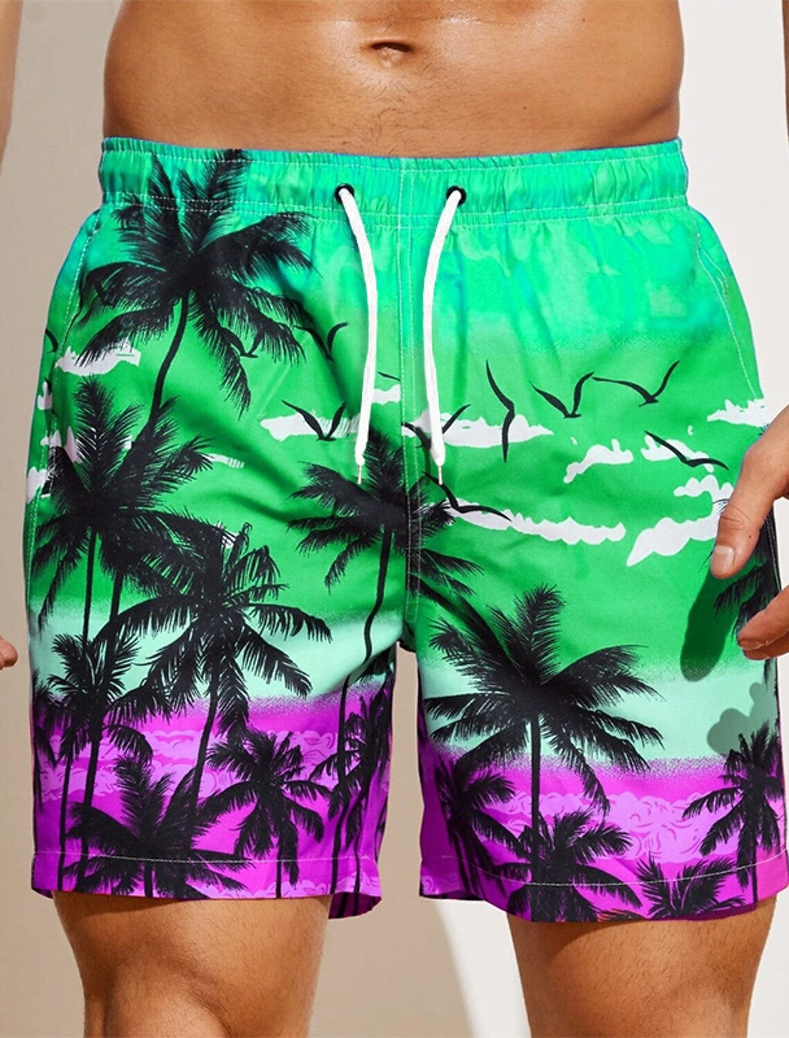 Men's Fashion Loose Printed Beach Shorts