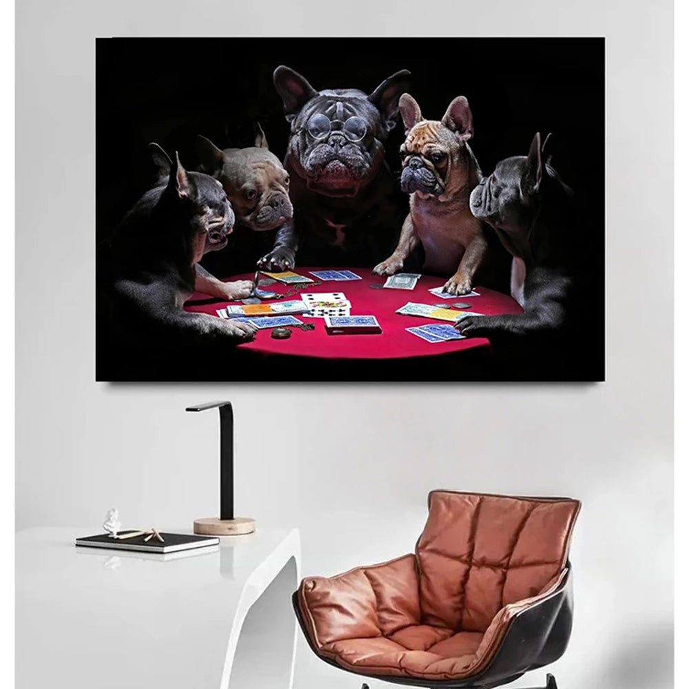 Modern Fun Animal Art Poster French Bulldog House Decoration