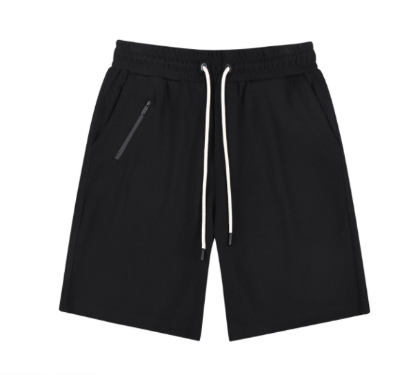 Japanese Fake Zipper Sports Drawstring Quarter Men's Shorts