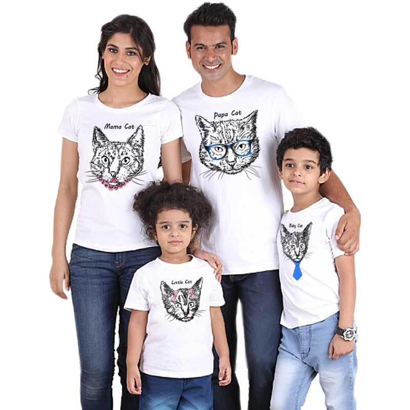 Family of four parent-child T-shirts