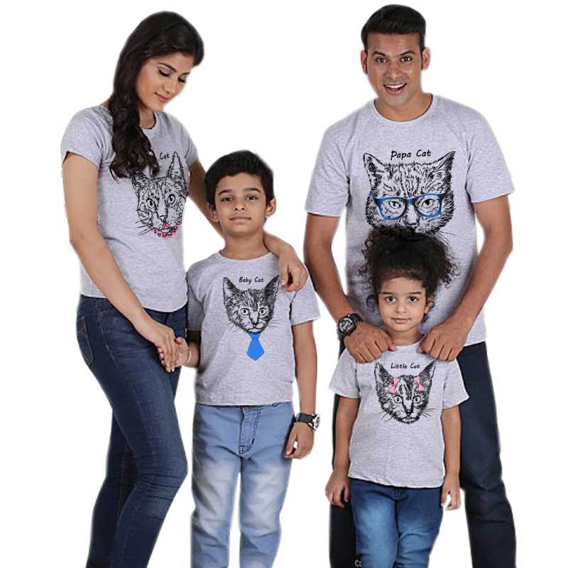 Family of four parent-child T-shirts