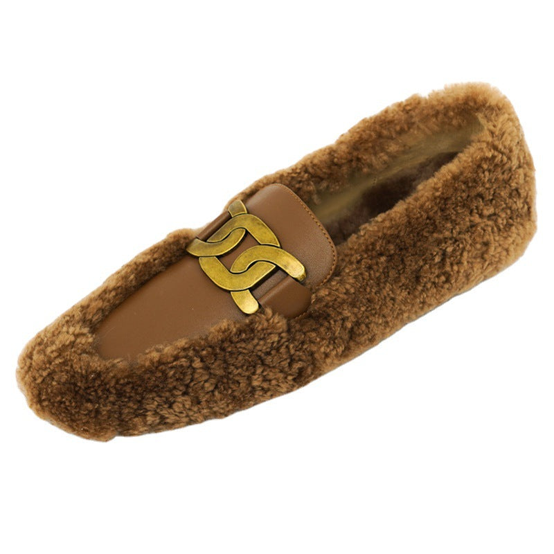 Wool Flat Doug Female Shoes