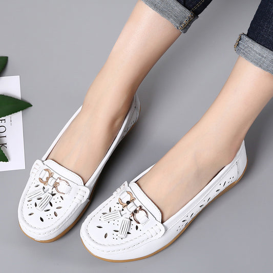 Summer Hollow Mother Shoes Female Peas Shoes