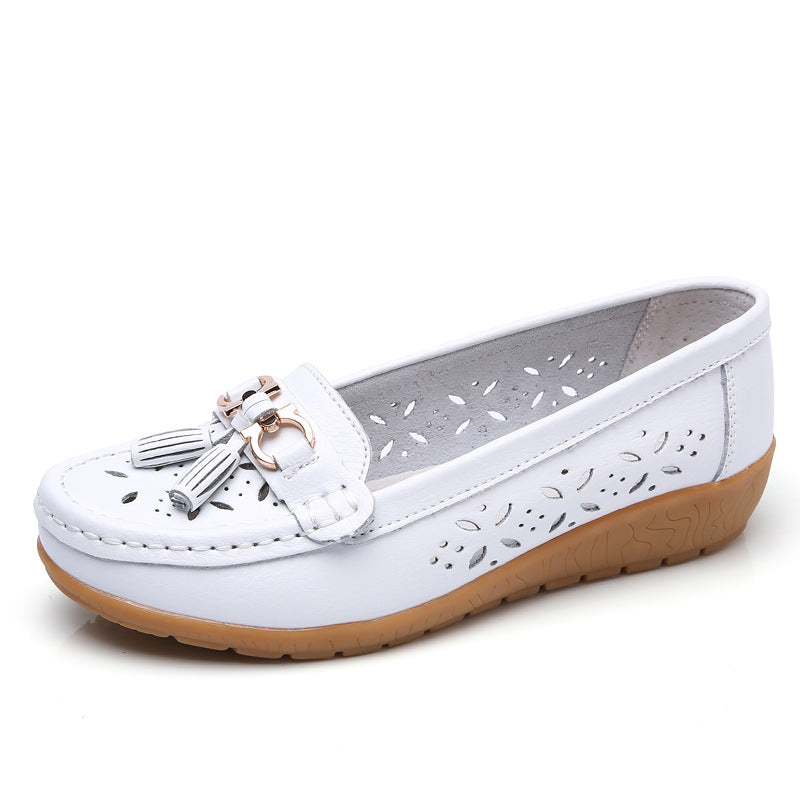 Summer Hollow Mother Shoes Female Peas Shoes