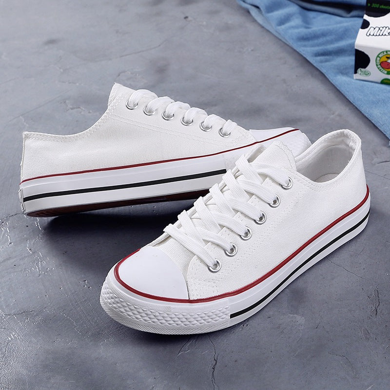 All-Match Color Canvas Shoes Flat Female Student Single Shoes