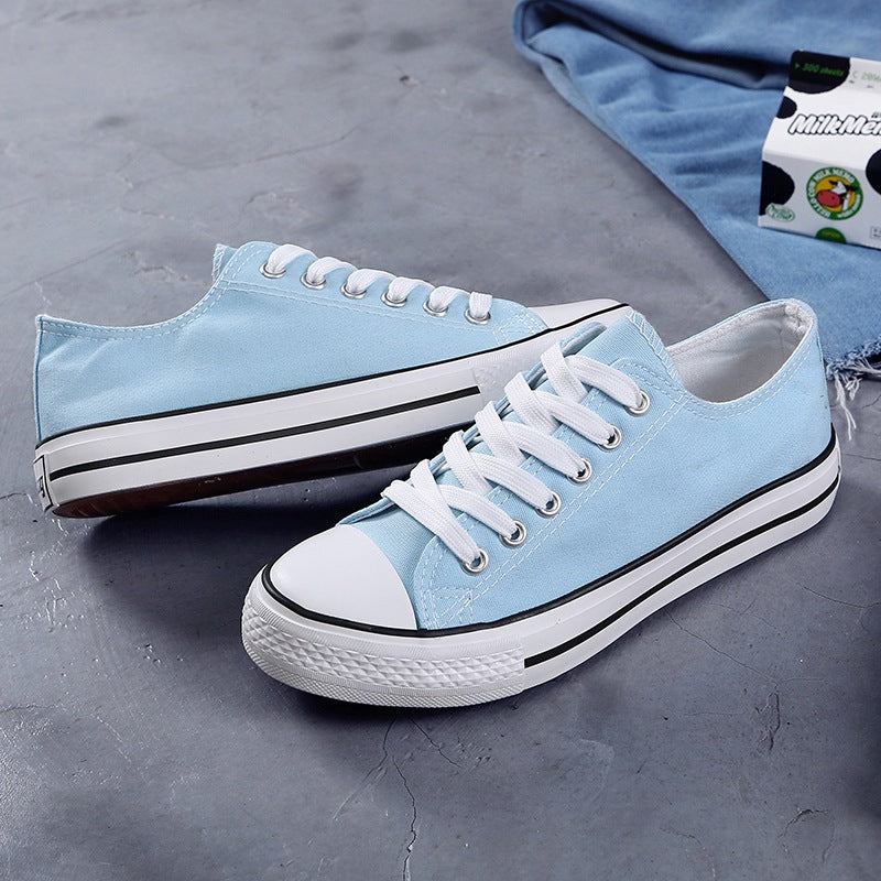 All-Match Color Canvas Shoes Flat Female Student Single Shoes