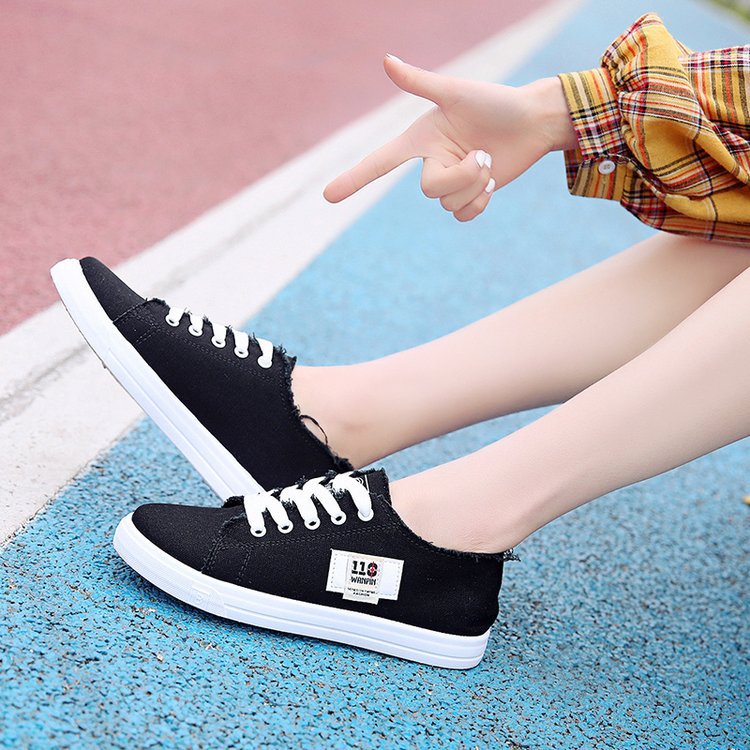 Canvas Shoes Female Students Korean Version Of Harajuku Net Red Board Shoes Tide Shoes White Shoes