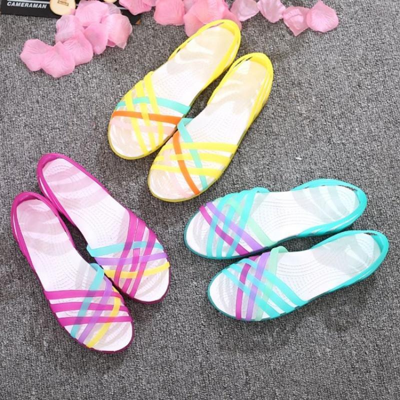 Women Jelly Shoes Summer Sandals Female Flat Shoe Casualqual