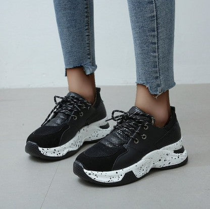 Female Platform Running Shoes Thick Sole