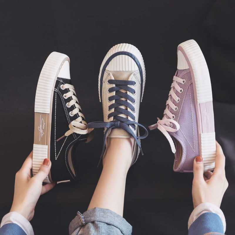 Female Student Korean Harajuku Style All-Match Cloth Shoes