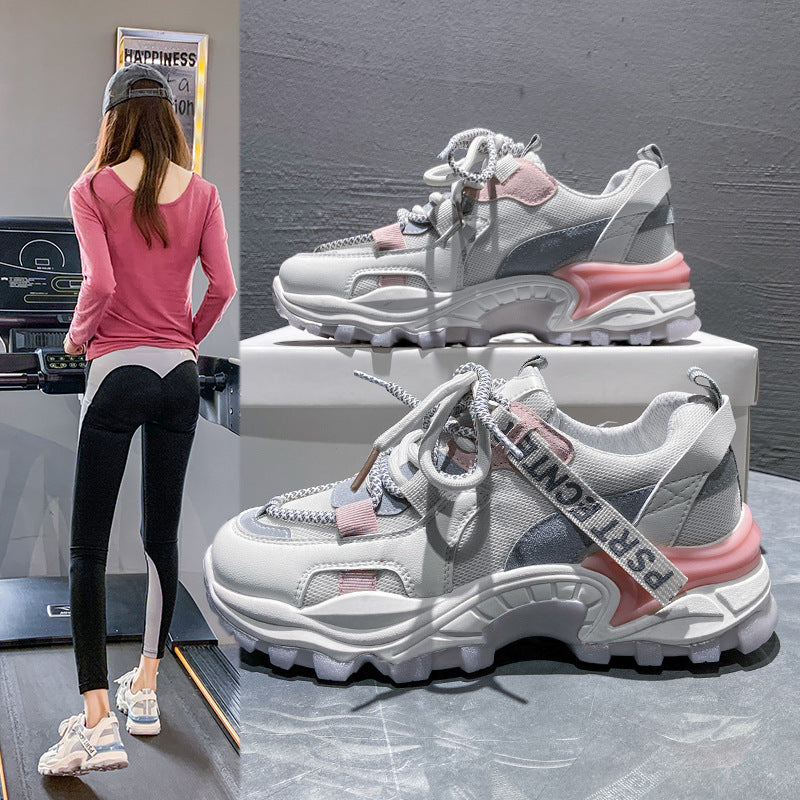 New Breathable Sports Shoes Female Students Net Celebrity Casual Running Shoes