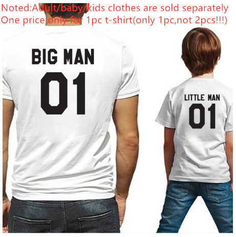 Parent-Child Father And Son Short-Sleeved T-Shirt Funny Hip-Hop Top