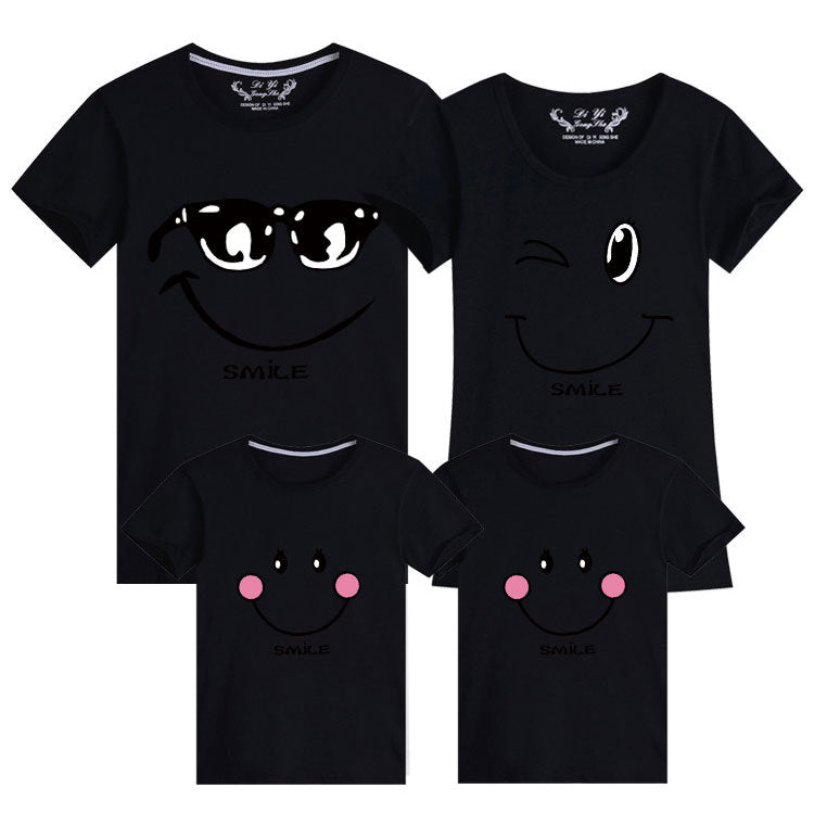 Sunglasses Smile Family Wear Parent-child Short Sleeve