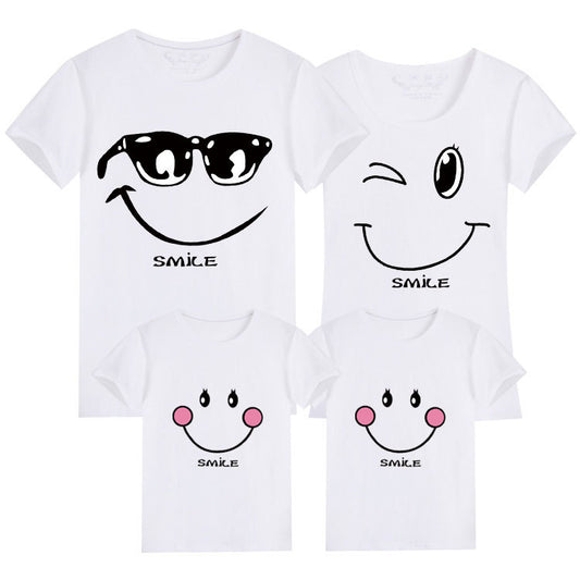 Sunglasses Smile Family Wear Parent-child Short Sleeve