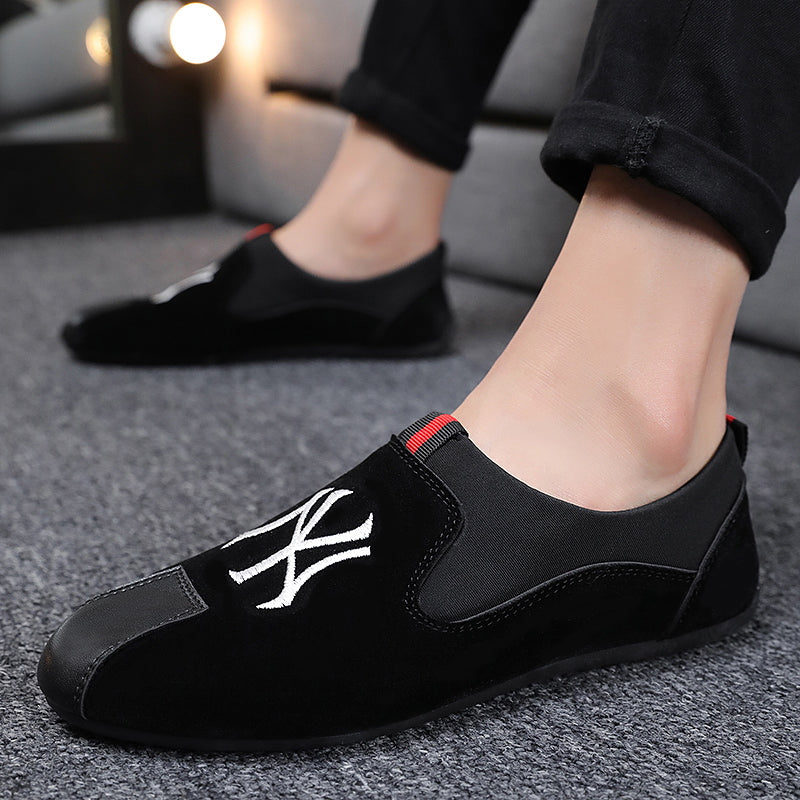 Peas Shoes Men's Pedal Lazy Shoes Social Casual Trendy Shoes Men's Shoes