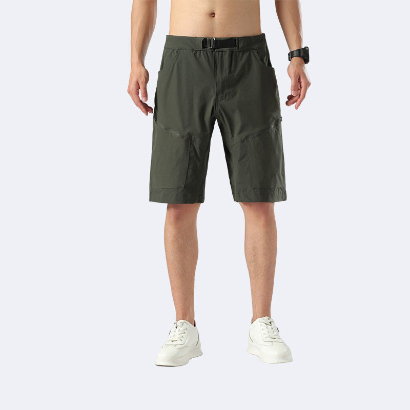 Function Outdoor Loose Breathable Men's Tooling Multi-pocket Straight Shorts