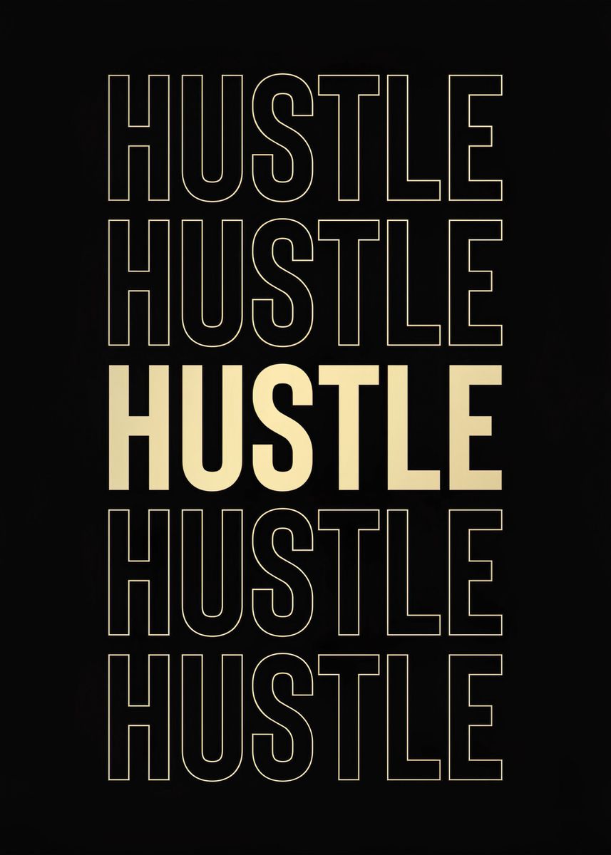 Grinding Hustle Success Inspirational Poster Printing Office Decor Canvas Painting