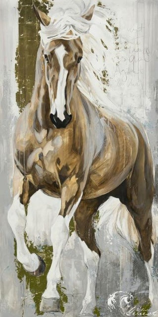 Nordic Horse Racing Oil Painting Canvas Wall Art Print Animal Poster