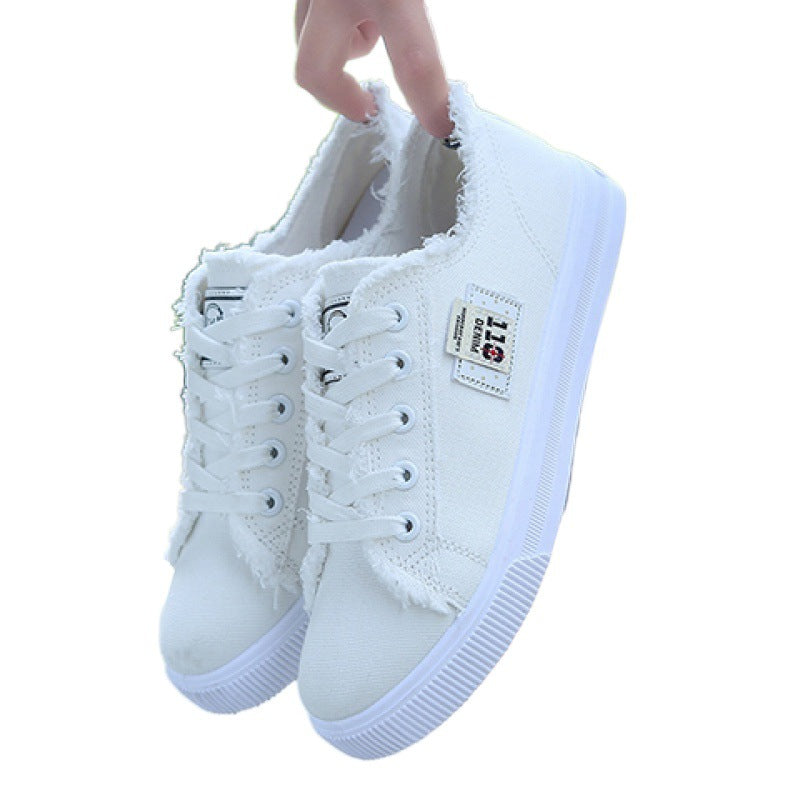 Canvas Shoes Female Students Korean Version Of The White Shoes Spring New Shoes Flat Casual All-match Sneakers Trend