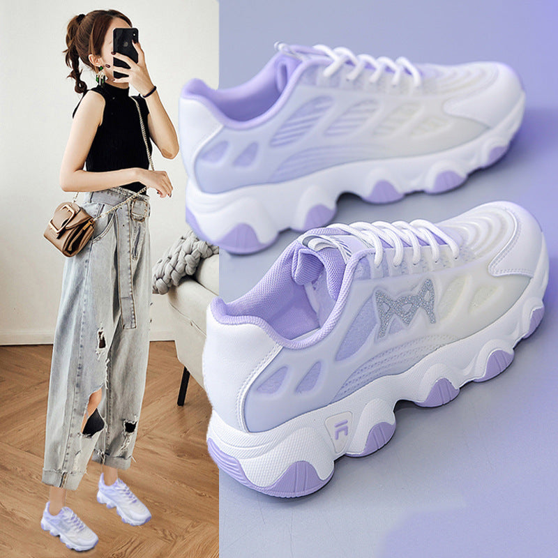 Spring New Breathable Daddy Shoes Female Student Platform Sport