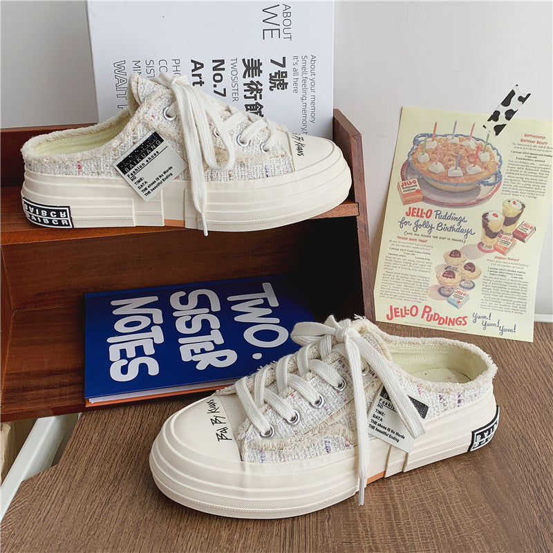 Summer Half-support Canvas Shoes Female