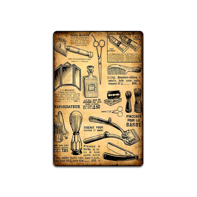 Barber shop retro metal painting poster