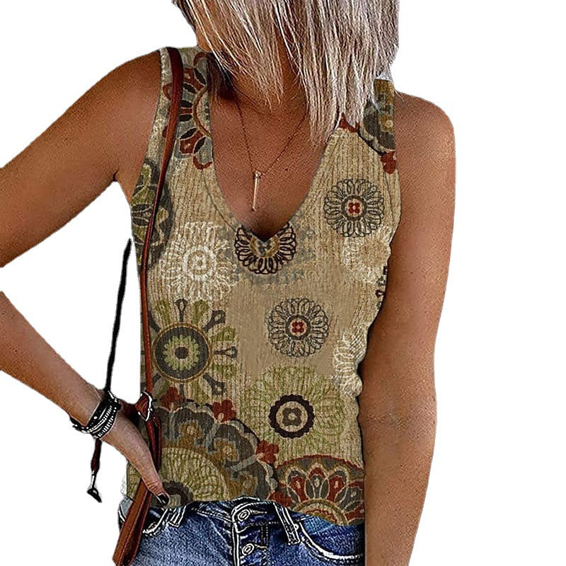 Fashion Ladies Sleeveless V Neck Vest