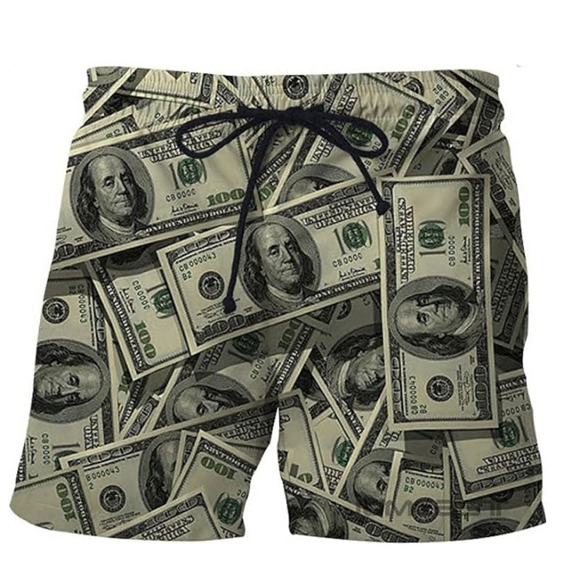 Men's Casual 3d Printed Beach Shorts