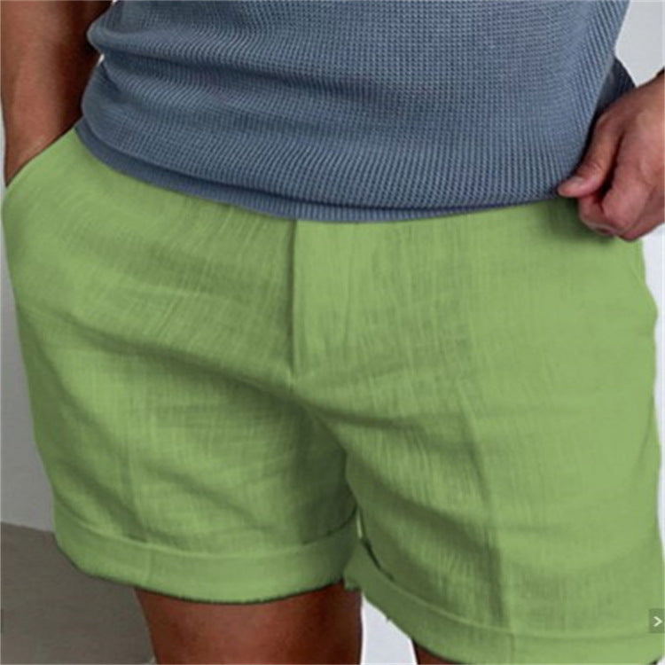 Men's Slant Pockets Pure Color Comfort Breathable Workout Shorts