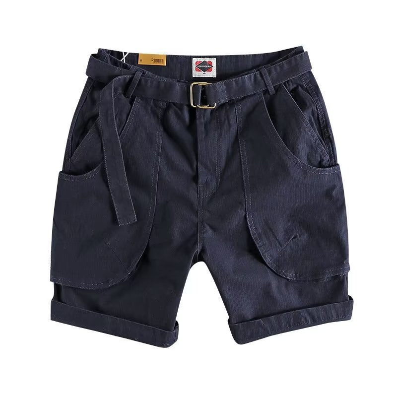 Overalls Men's Thin Loose Multi-bag Casual Shorts