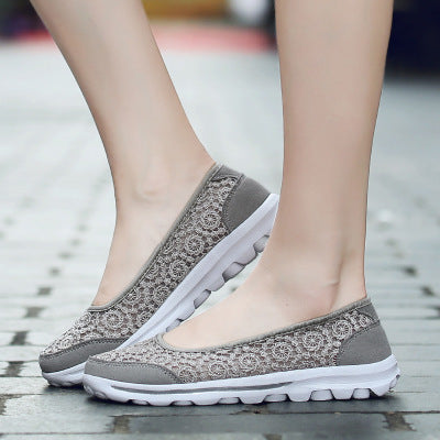 Old Beijing cloth shoes female one pedal