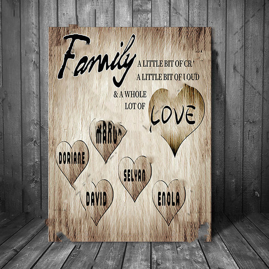 Personalized Surname Poster Home Decor Canvas Art