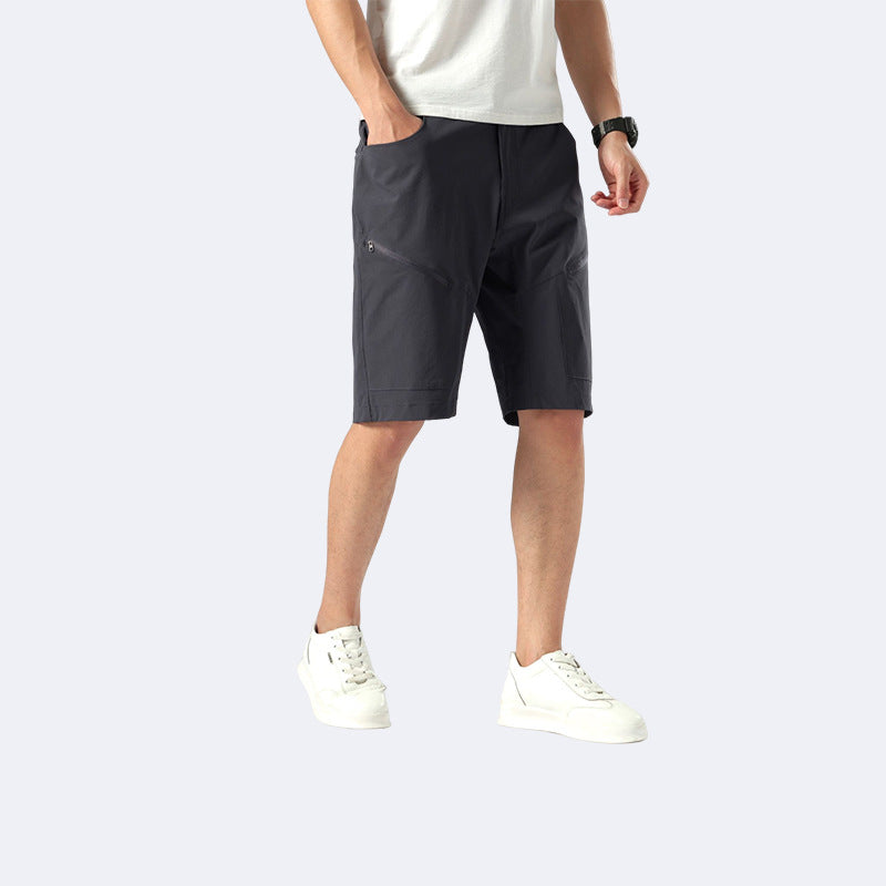 Function Outdoor Loose Breathable Men's Tooling Multi-pocket Straight Shorts