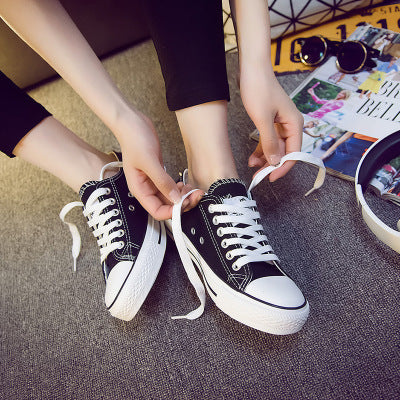 Shoes casual shoes sneakers shoes Korean low canvas shoes to help female students