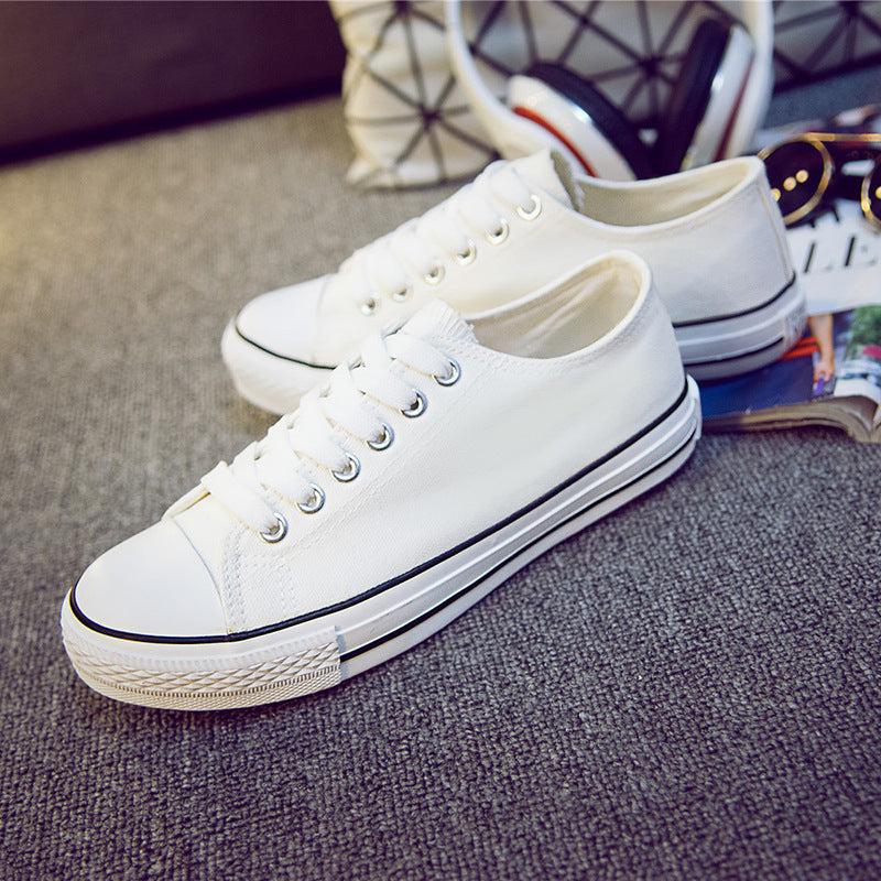 Shoes casual shoes sneakers shoes Korean low canvas shoes to help female students