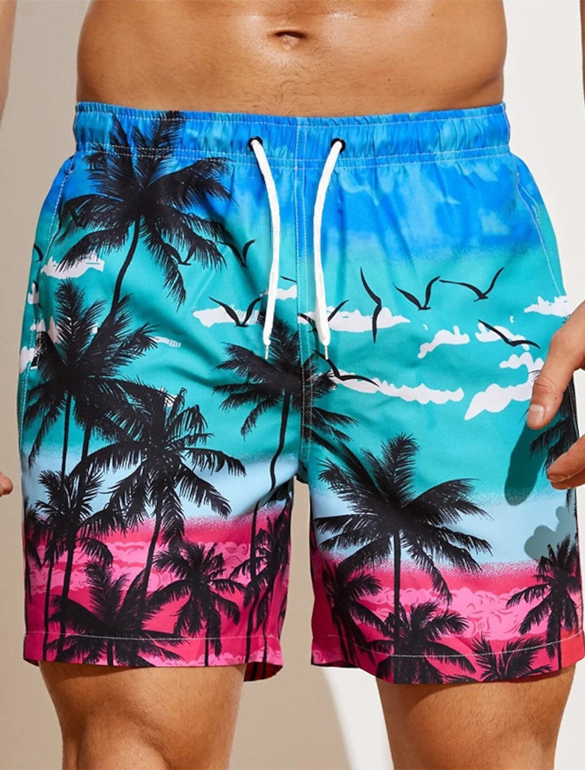 Men's Fashion Loose Printed Beach Shorts