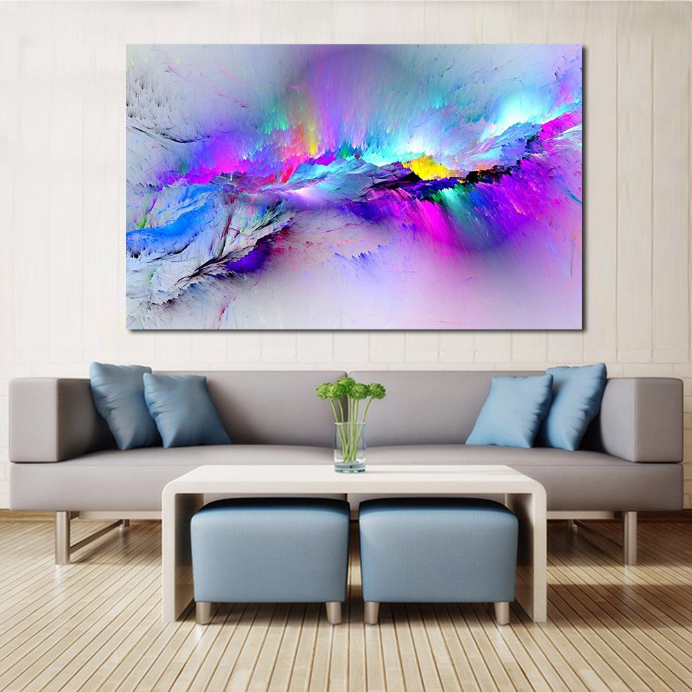 Poster Colorful Clouds Abstract Art Mural Living Room Picture