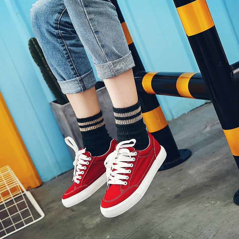 White shoes low shoes casual shoes help female Korean female students all-match cloth shoes