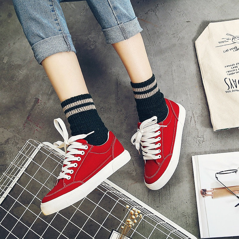 White shoes low shoes casual shoes help female Korean female students all-match cloth shoes