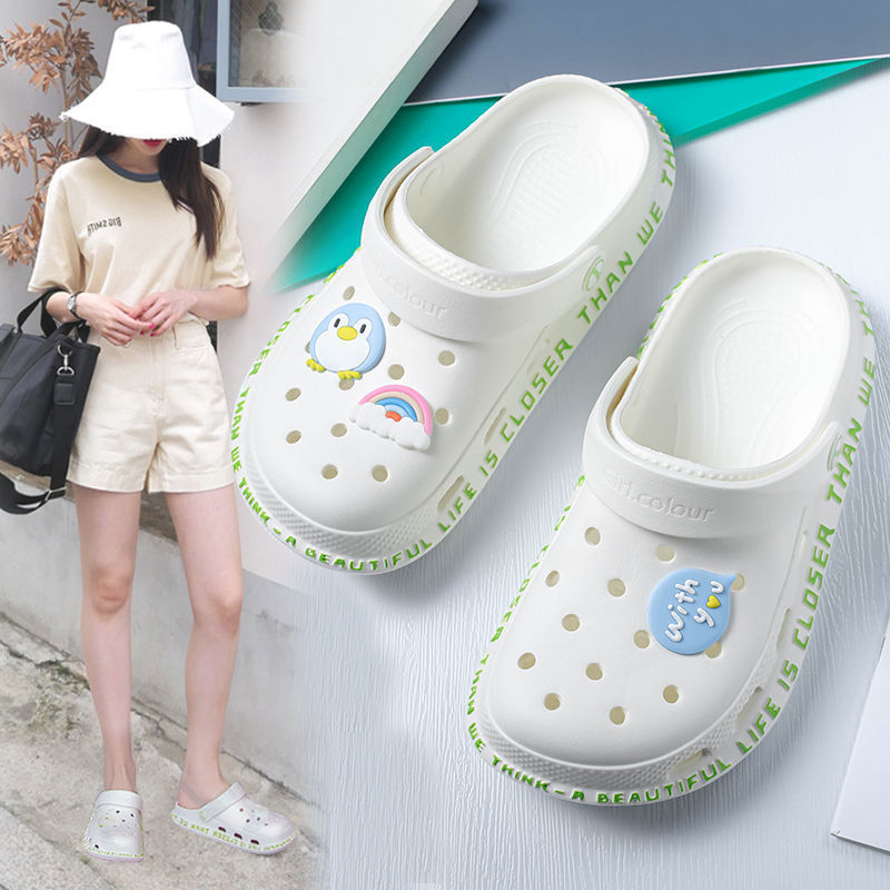 Female Hole Shoes Beach Non-slip Sweet Outer Window