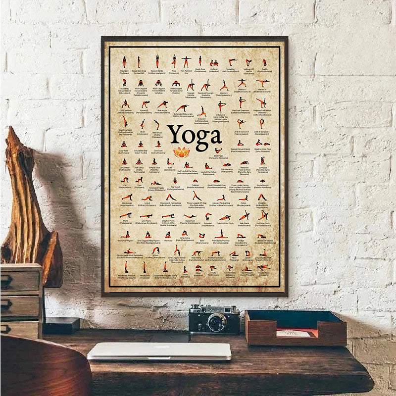 Yoga Exercise Poster Printing Canvas Painting