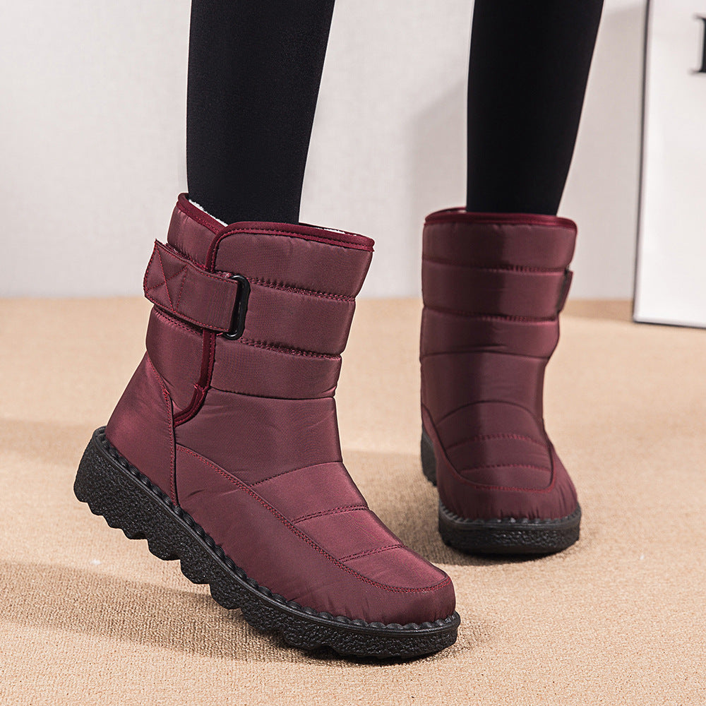 Snow Boots Winter Warm Plush Shoes Women Waterproof Low Heels Platform Ankle Boots Female Shoes