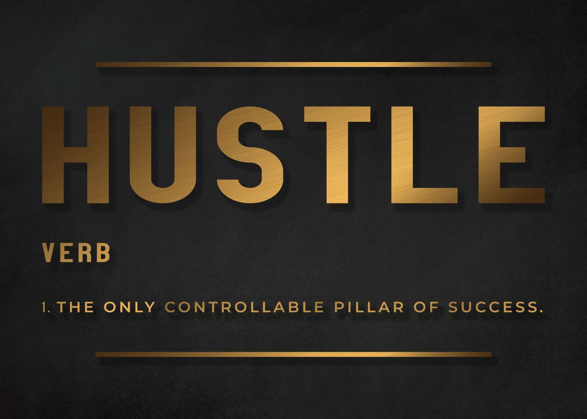 Grinding Hustle Success Inspirational Poster Printing Office Decor Canvas Painting