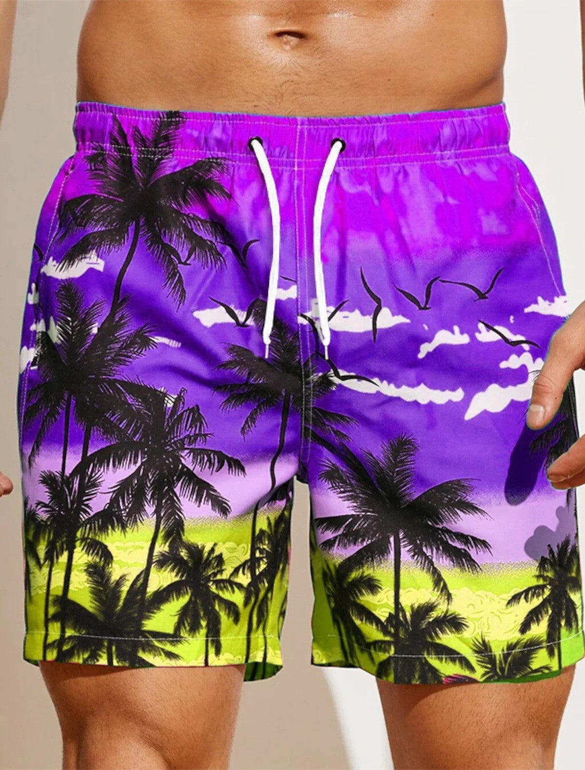 Men's Fashion Loose Printed Beach Shorts