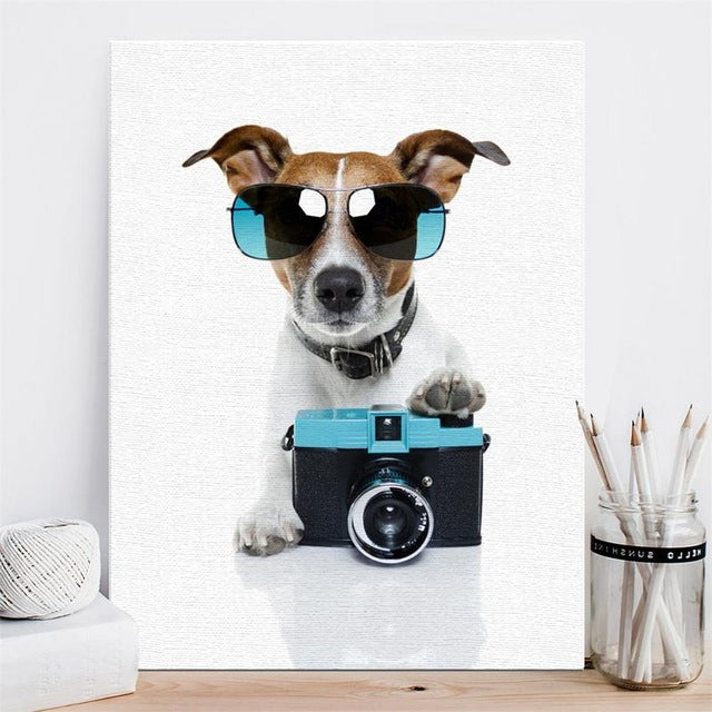 Frameless Nordic Style Boxing Dog Canvas Print Art Poster