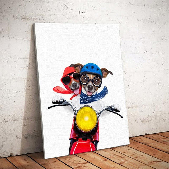 Frameless Nordic Style Boxing Dog Canvas Print Art Poster