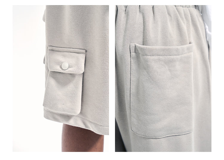 High Street Multi-Pocket Casual Loose Shorts