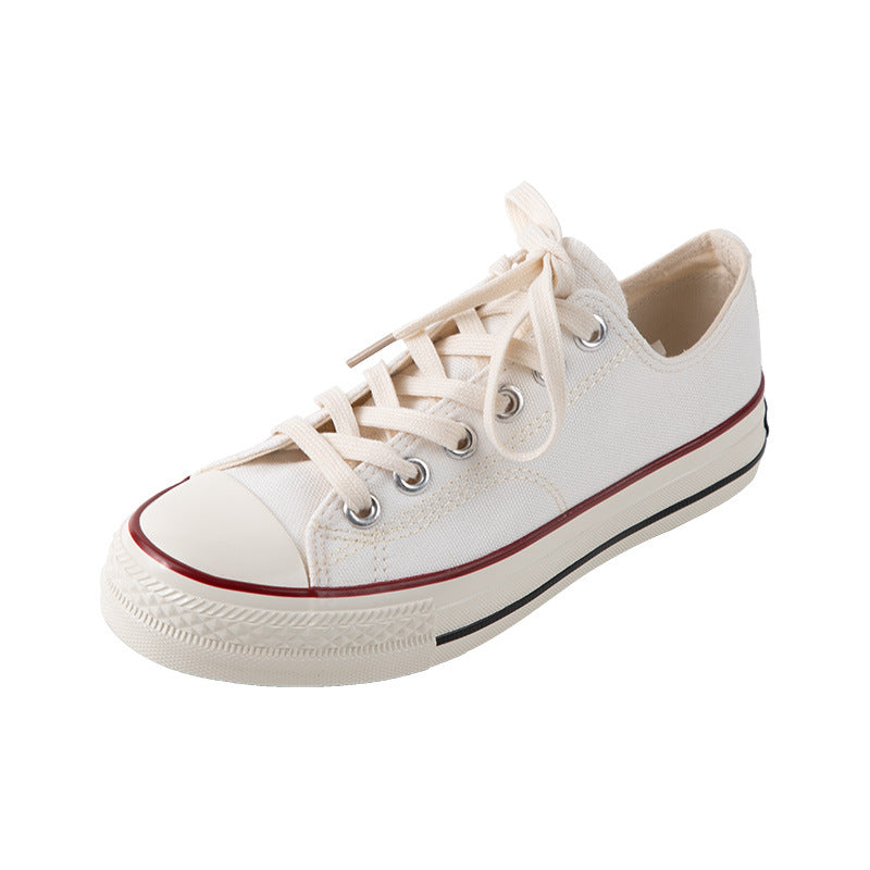 White Low Top 1970s Canvas Shoes Female Students Korean Style Womens Shoes